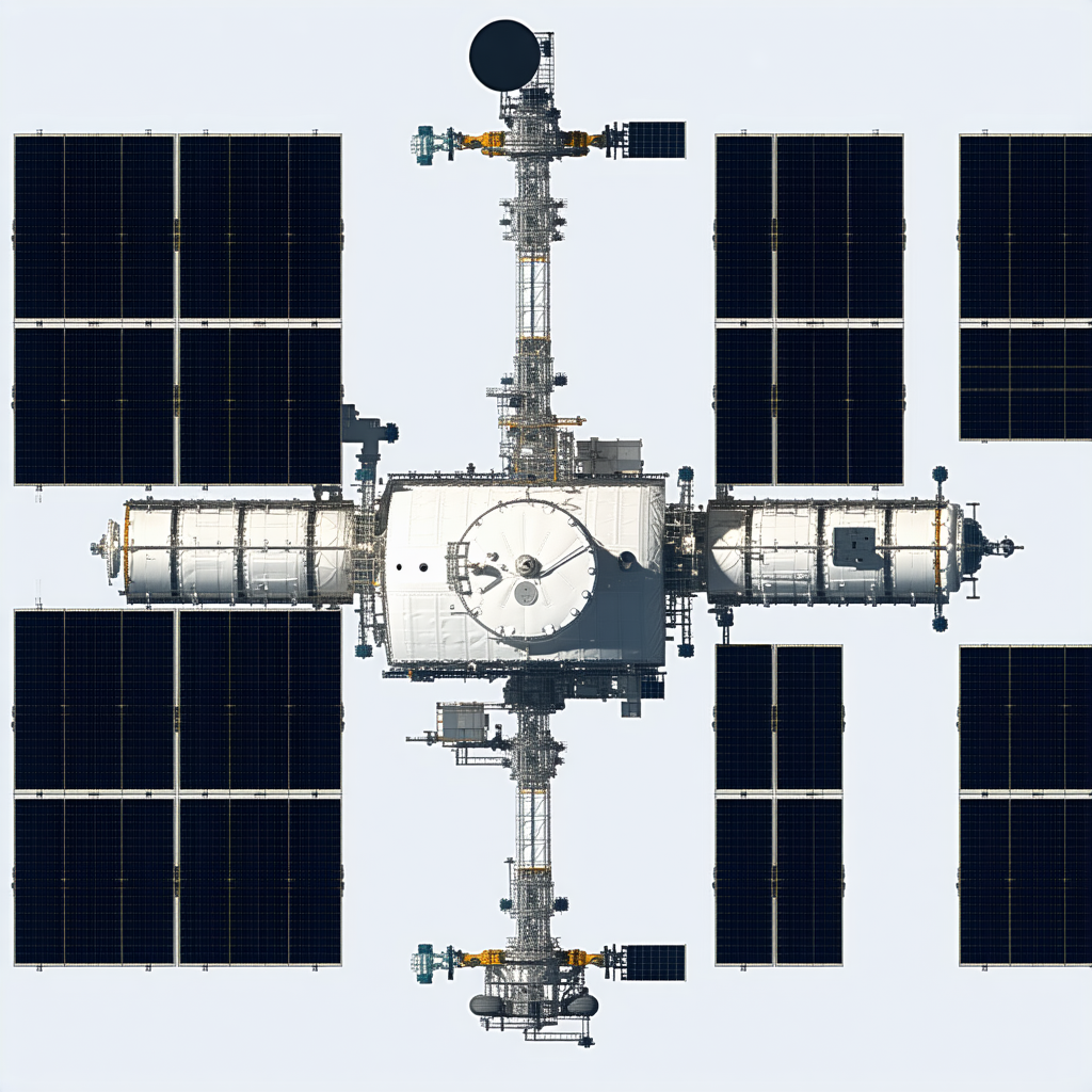In The Image, There Is A Large Spacecraft With A Dome-shaped Structure On Top
