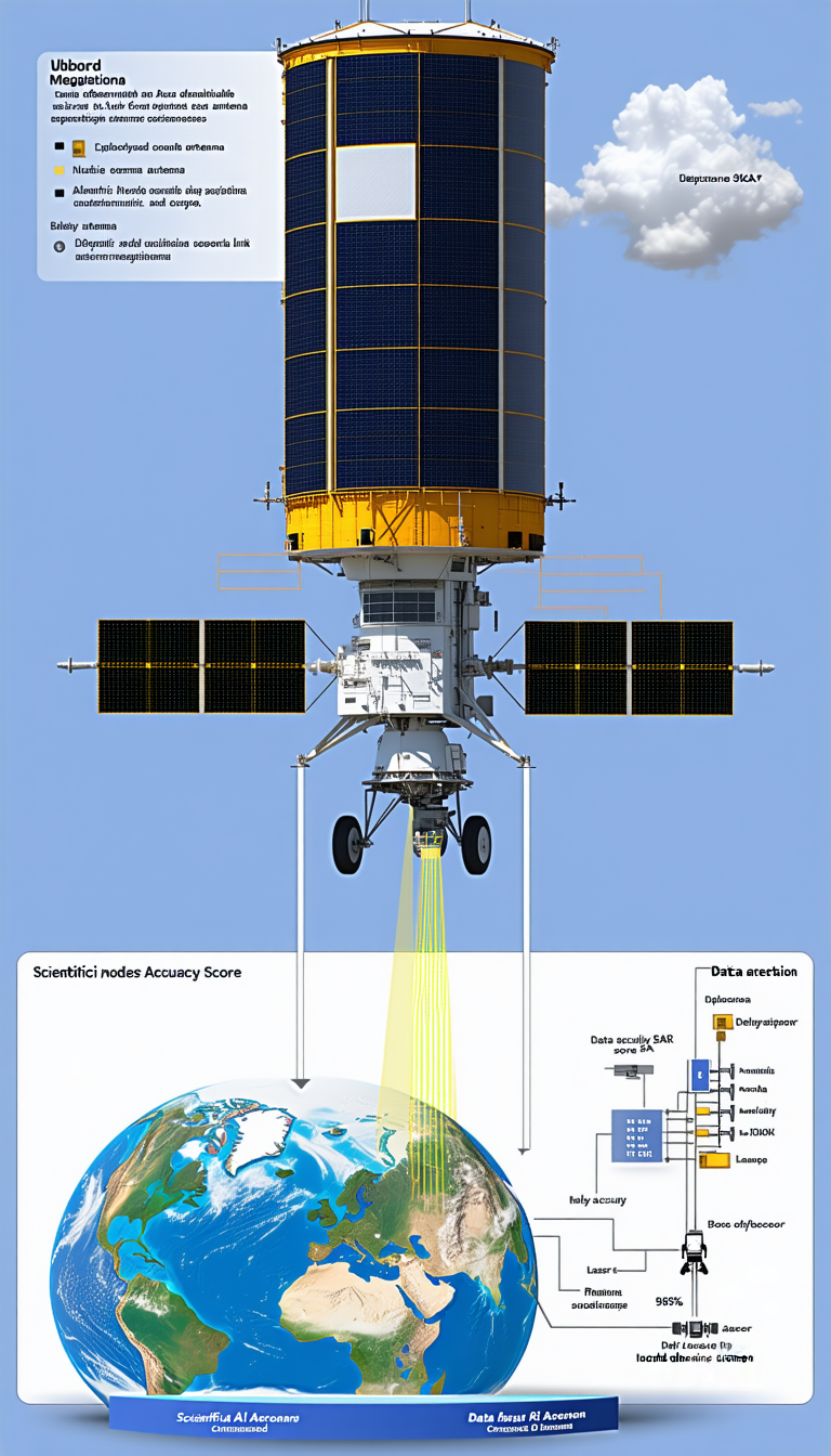 A Spacecraft With A Large Satellite Dish On Top Of It