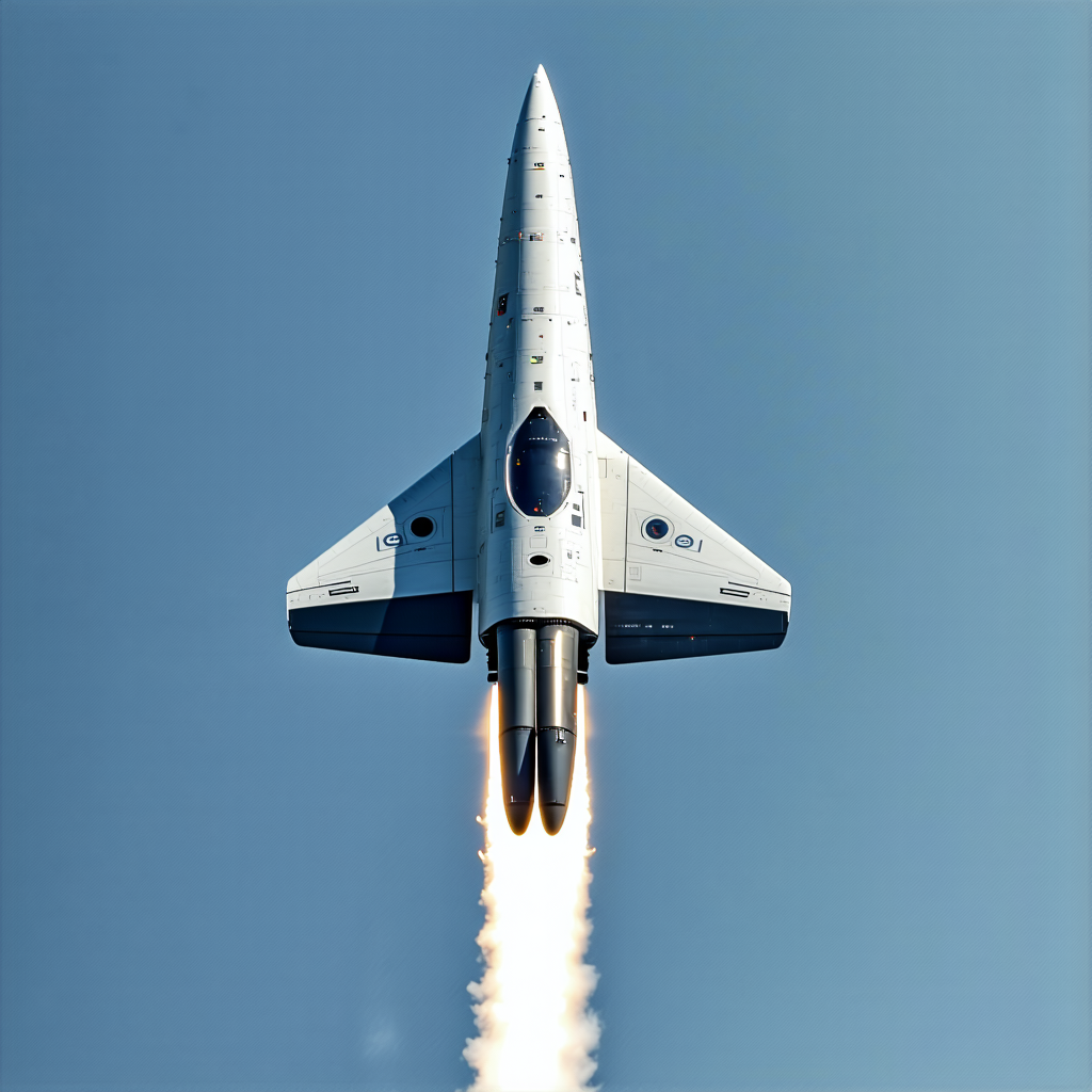 A White Fighter Jet Flying Through The Sky