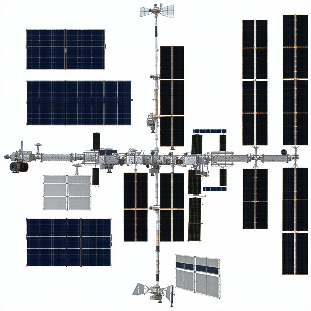 detailed illustration space station