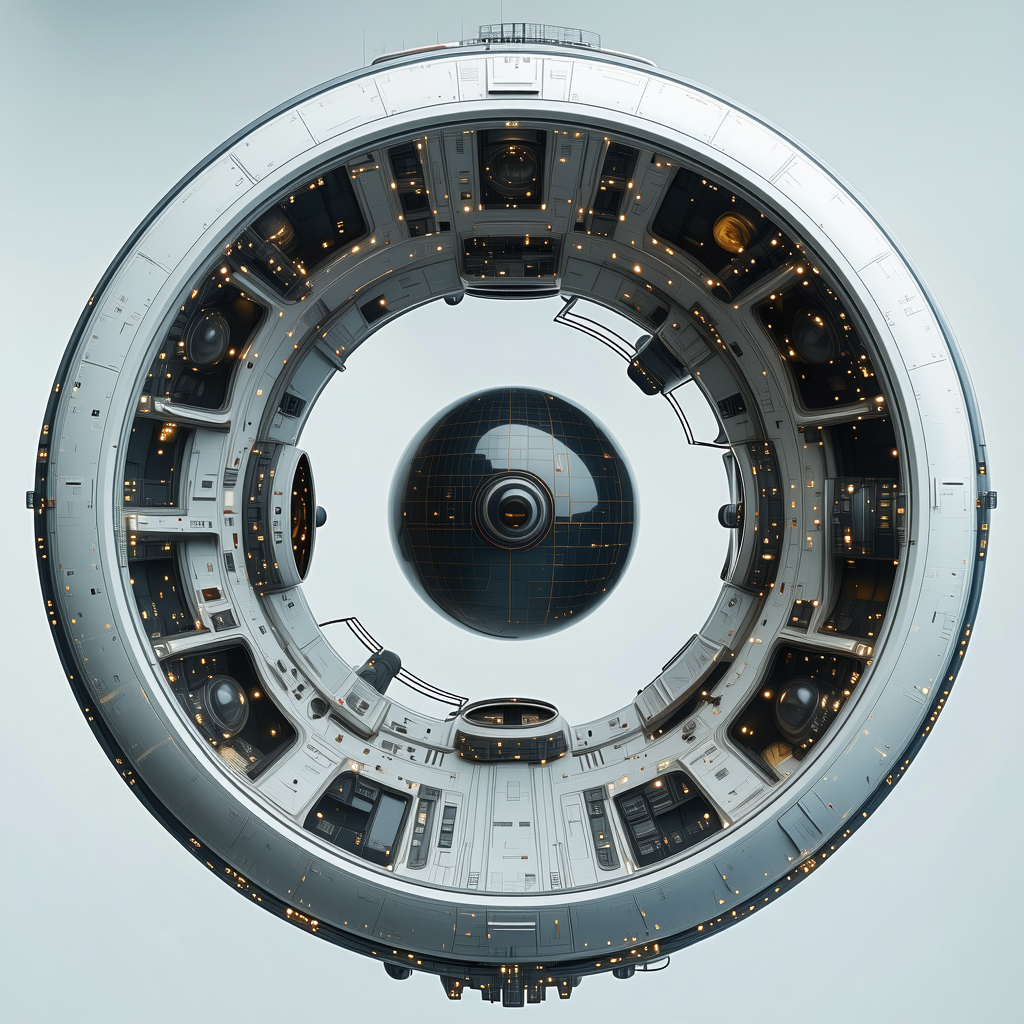 A Large, Round, And White Structure With A Central Hole