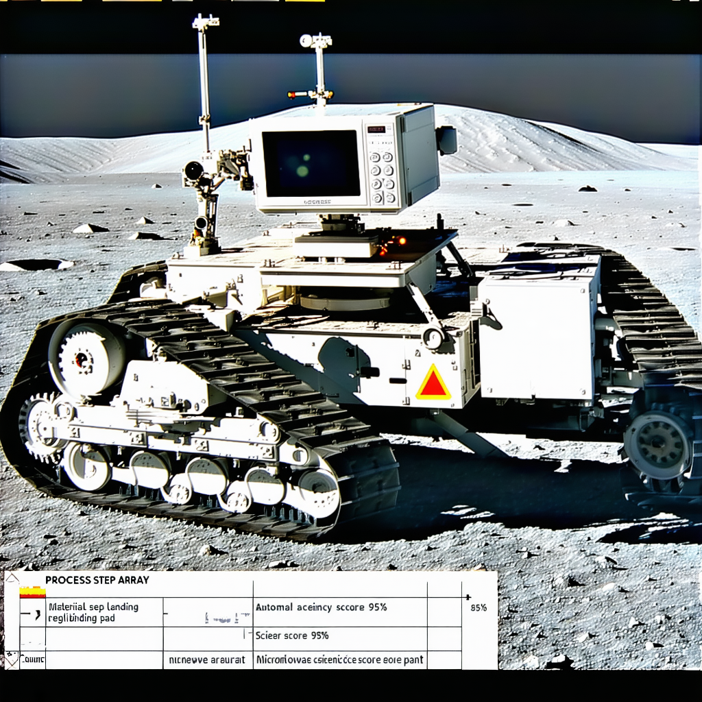 A White Robotic Vehicle, Possibly A Rover, Parked On A Rocky Surface