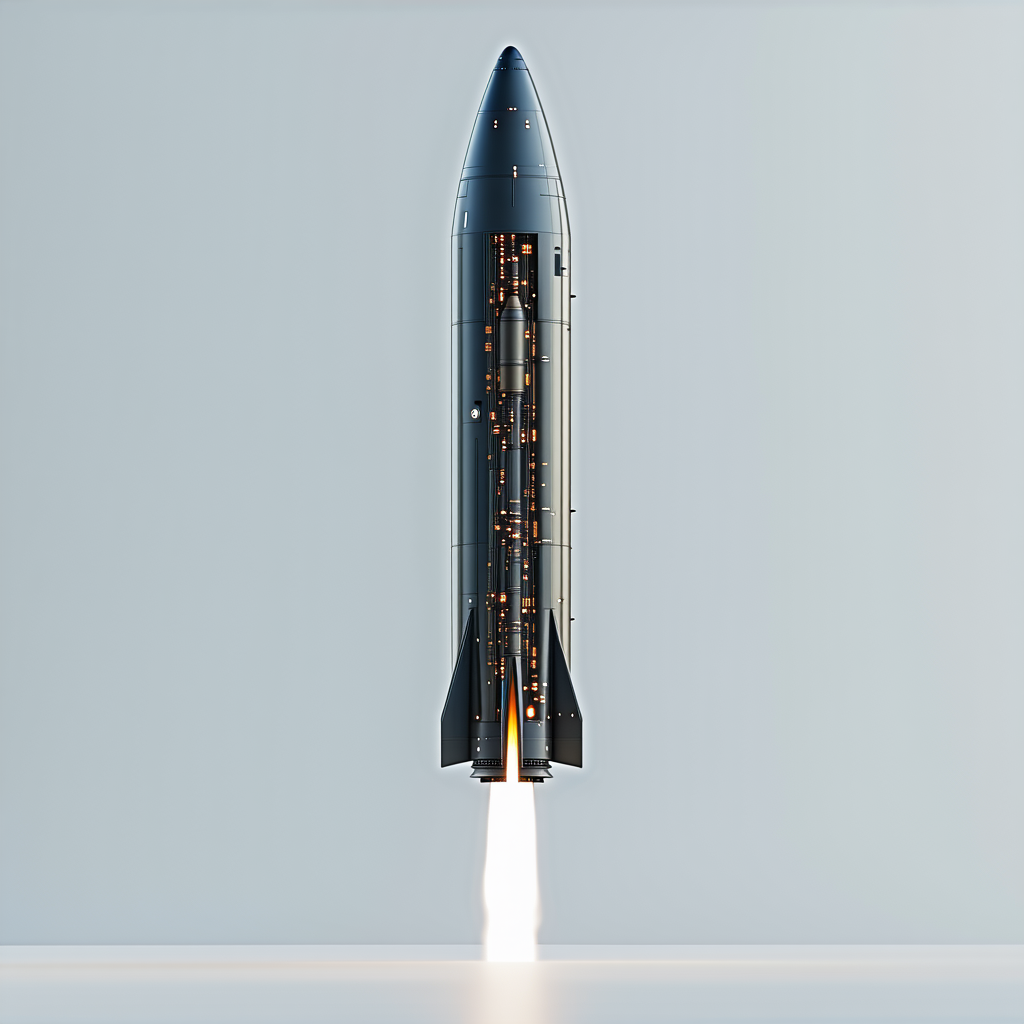 A Rocket Launching Into The Sky
