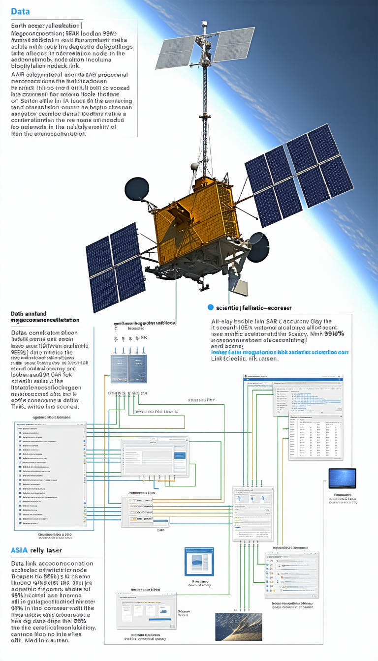 The Image Is A Diagram Showing The Different Components Of A Satellite