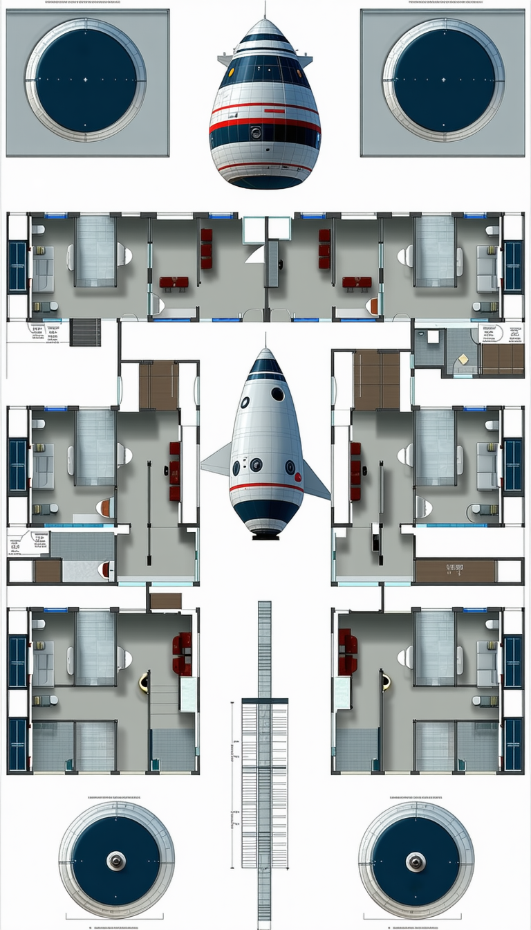 The Image Is A 3d Model Of A Space Shuttle, Which Is Placed In The Center Of The Room
