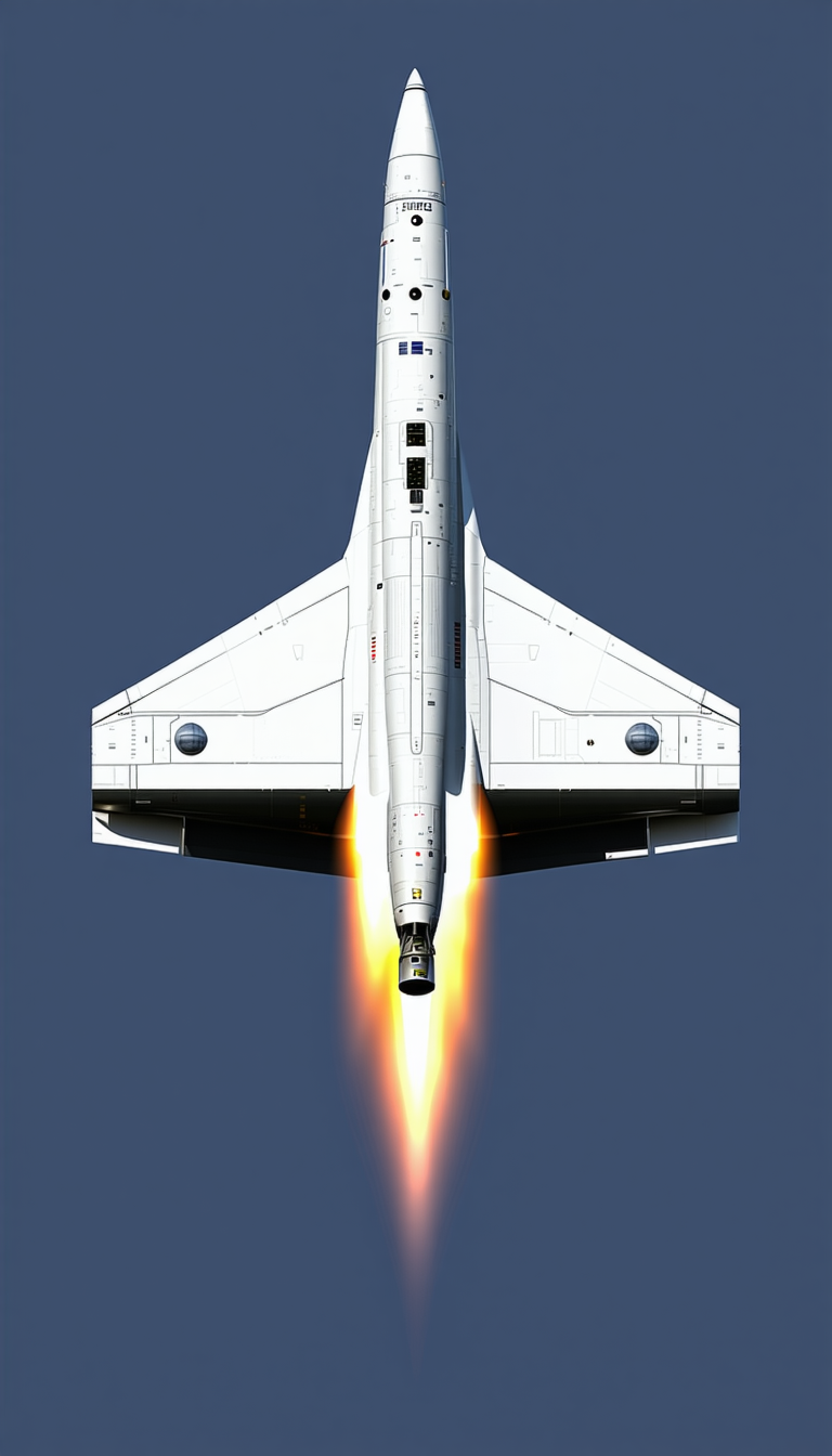 A White Jet Is Flying Through The Sky, Leaving A Trail Of Smoke Behind It