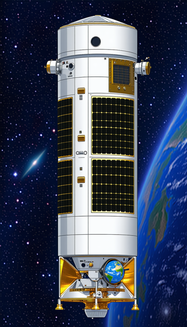 A Space Shuttle Is Shown In A Drawing, With A Large Earth In The Background