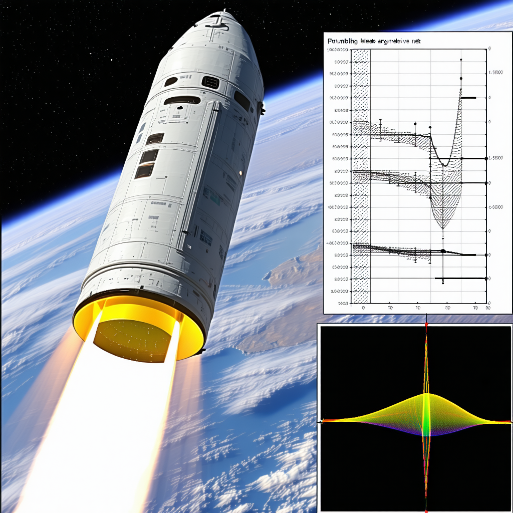 A Space Shuttle Is Shown In The Image, With A Rocket Booster Attached To The Back