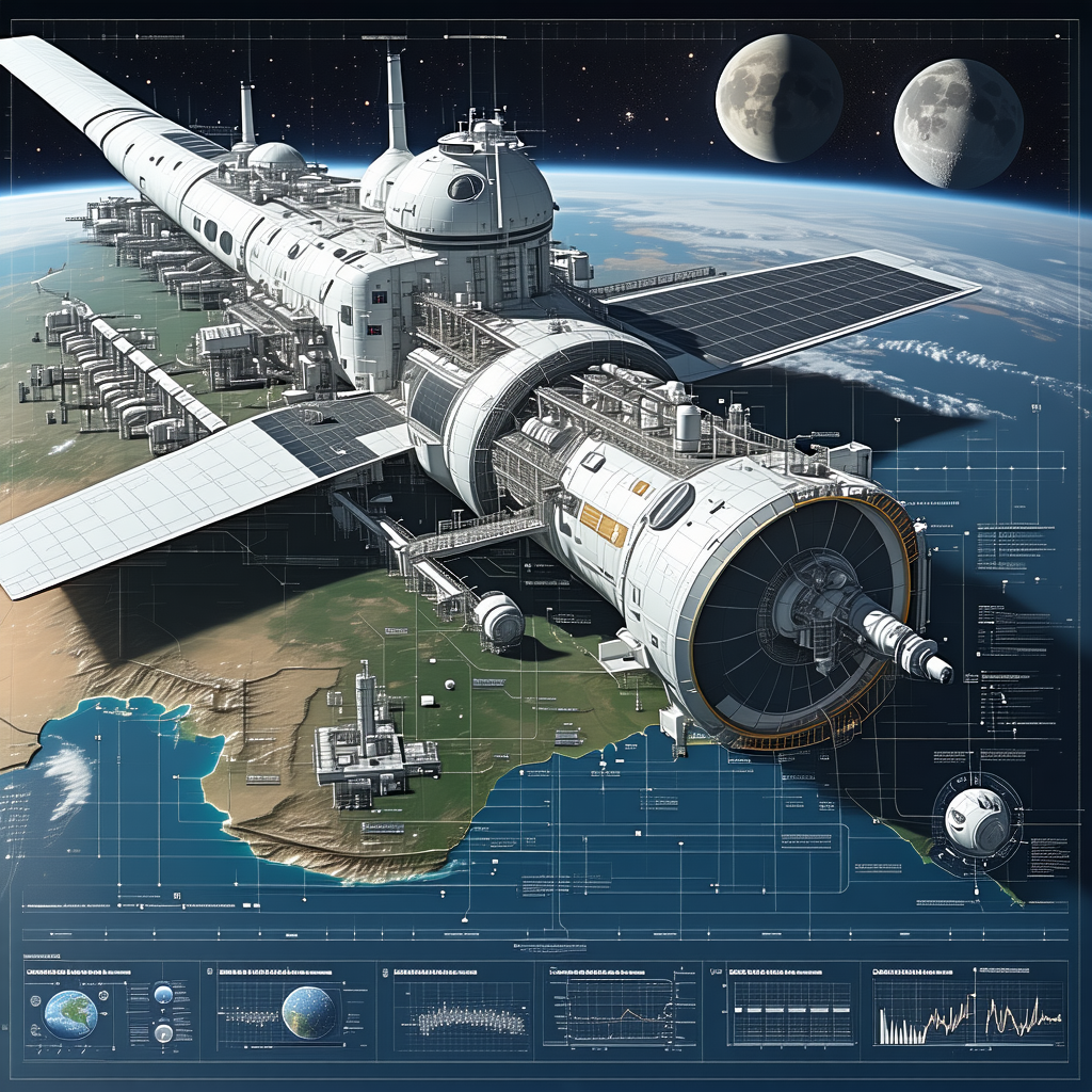 The Image Is A Futuristic Spacecraft With A Large, White, And Silver Design