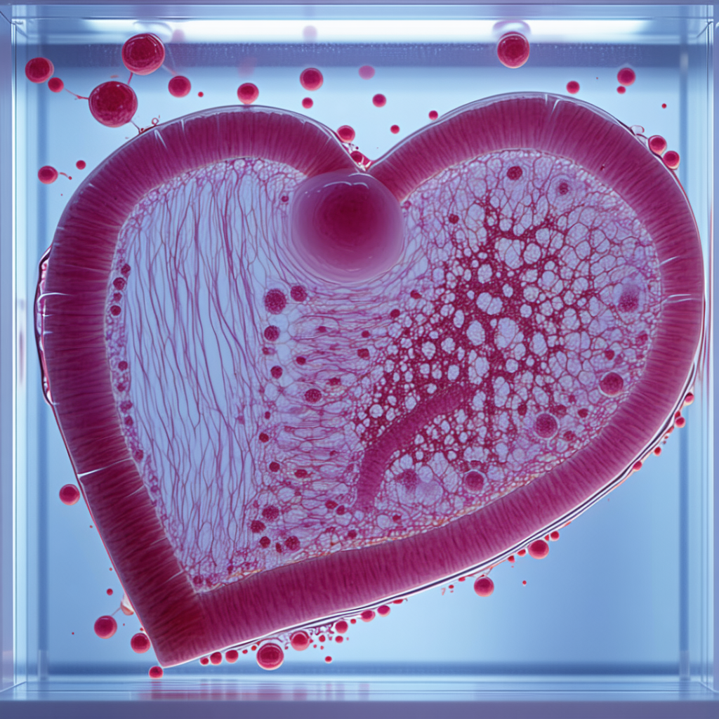 A Heart-shaped Object, Possibly A Piece Of Art Or A Sculpture, Made Of A Red Substance