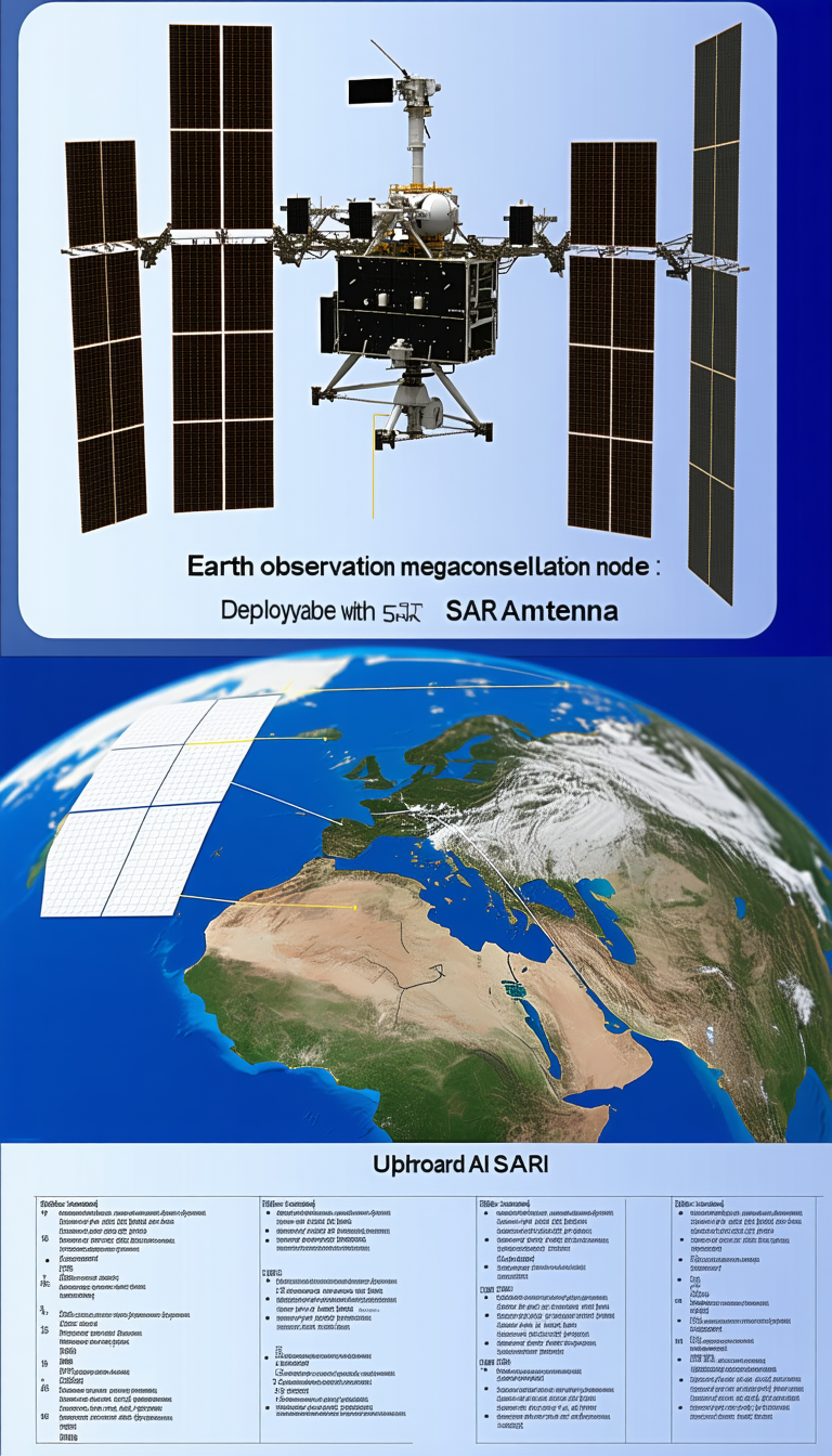 A Large Satellite Dish With A View Of The Earth From Space