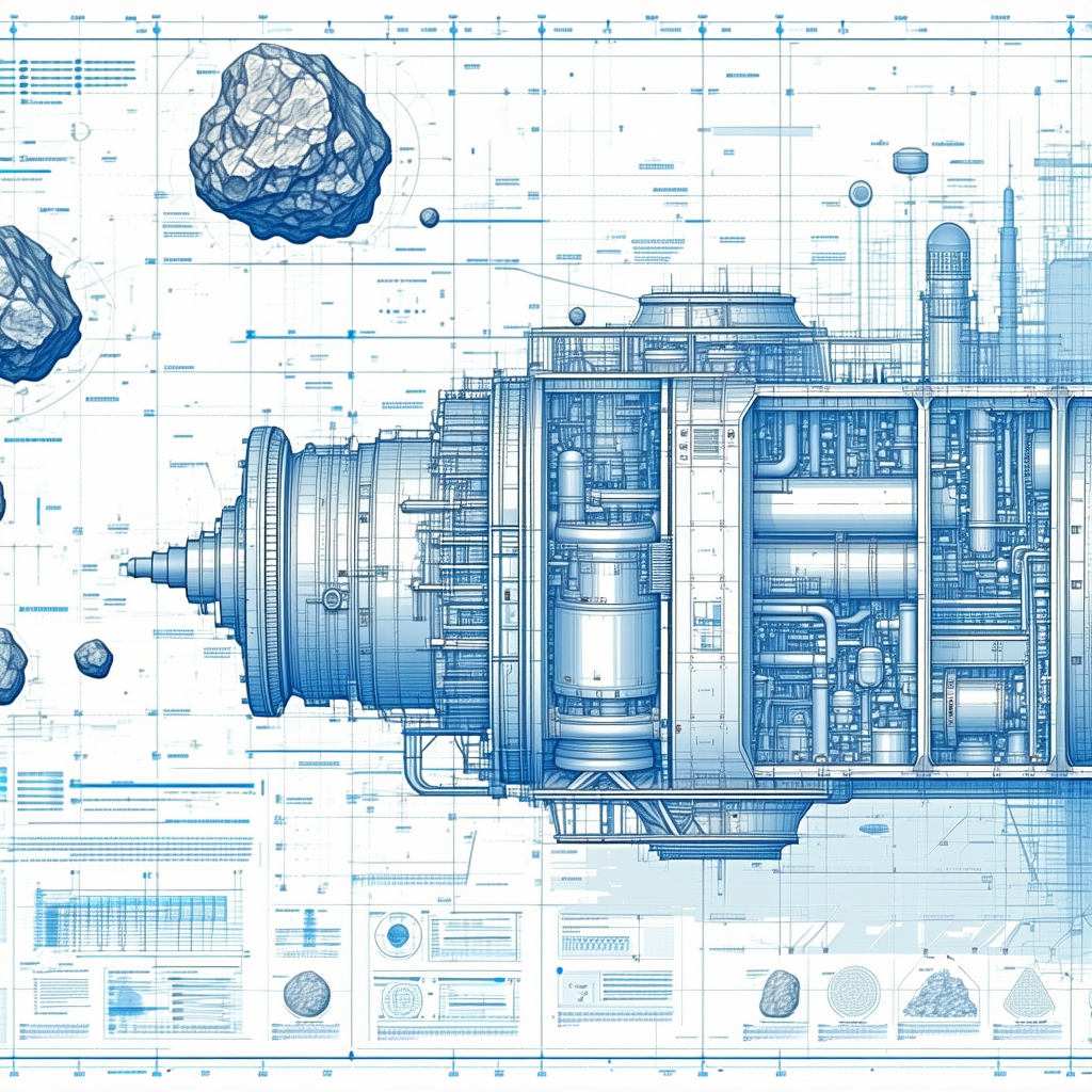 In This Image, There Is A Blue And White Drawing Of A Spacecraft, Which Appears To Be A Rocket