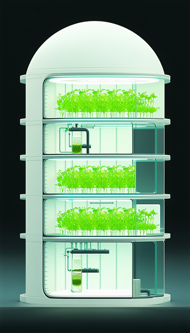 A Large, Multi-level Greenhouse Filled With Various Plants