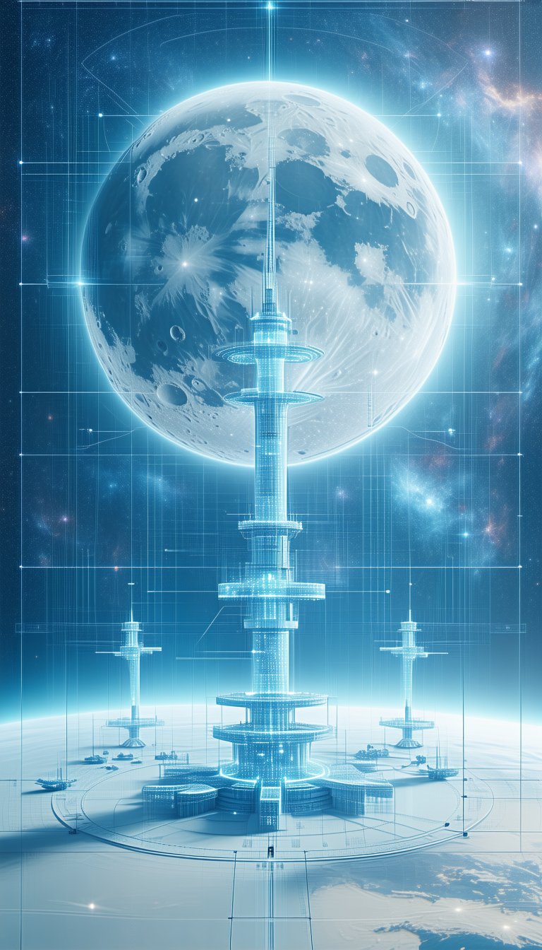 image, there large tower satellite