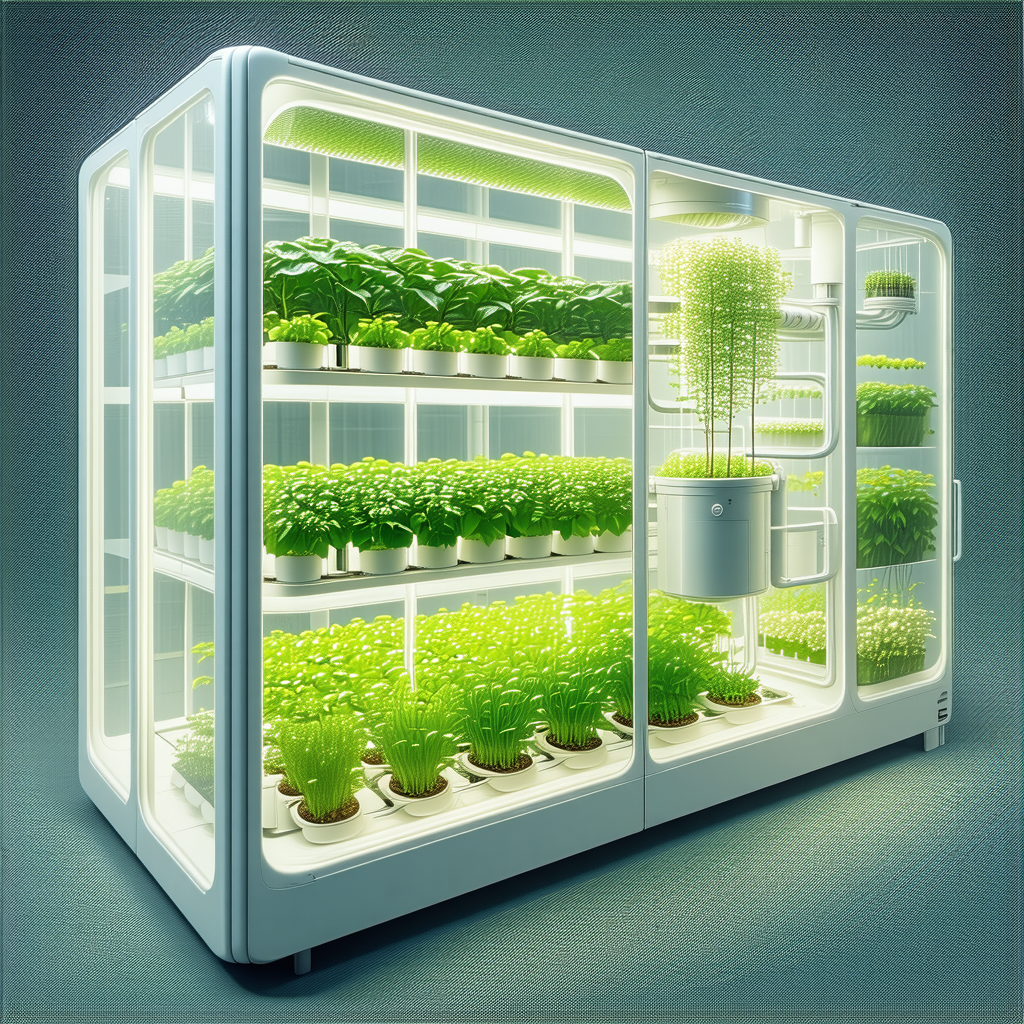 A Large Refrigerator Filled With Various Types Of Plants