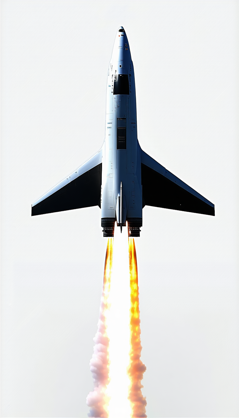 A Jet Is Flying Through The Sky, Leaving A Trail Of Smoke Behind It
