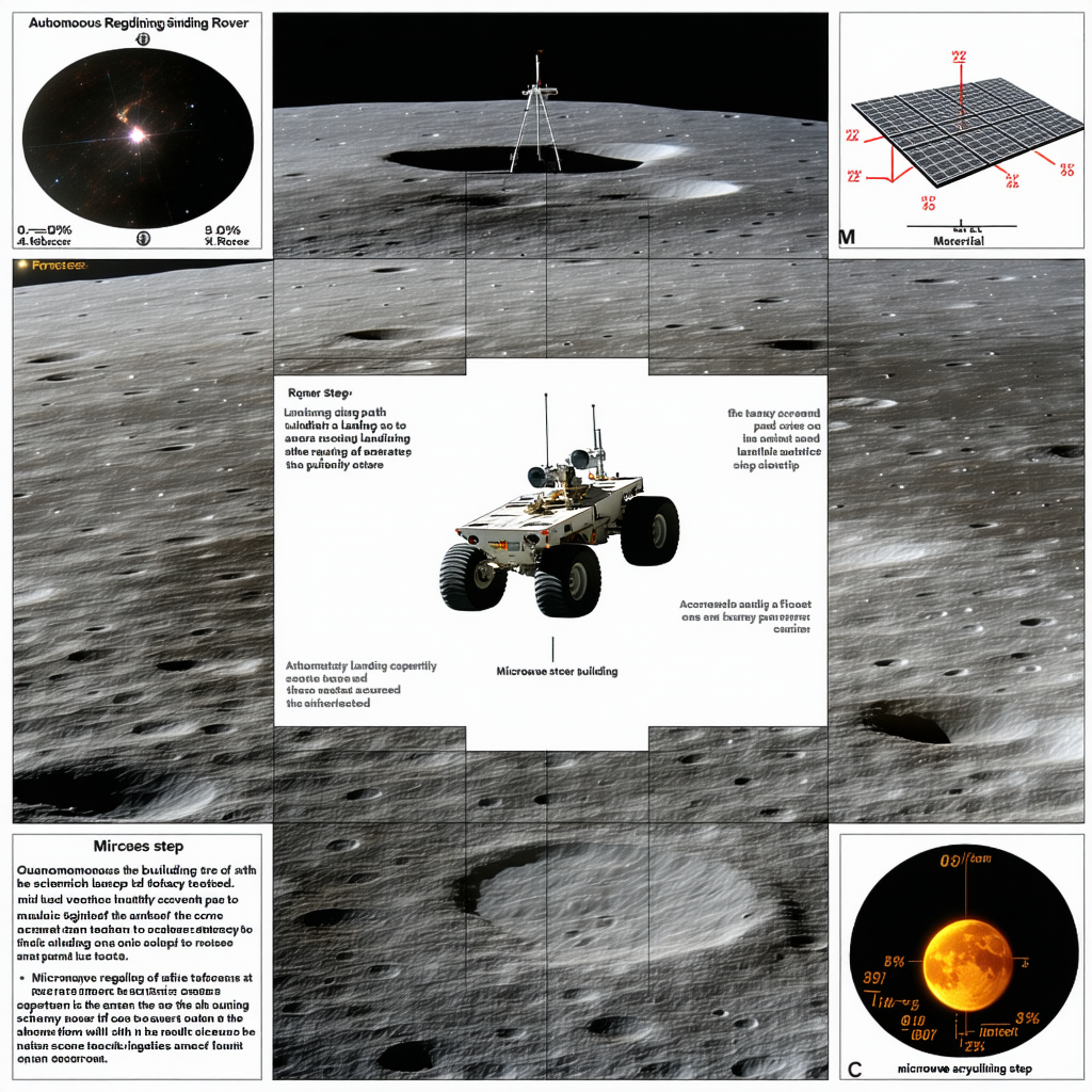 The Image Is A Collection Of Diagrams And Illustrations, Showcasing A Rover On The Moon