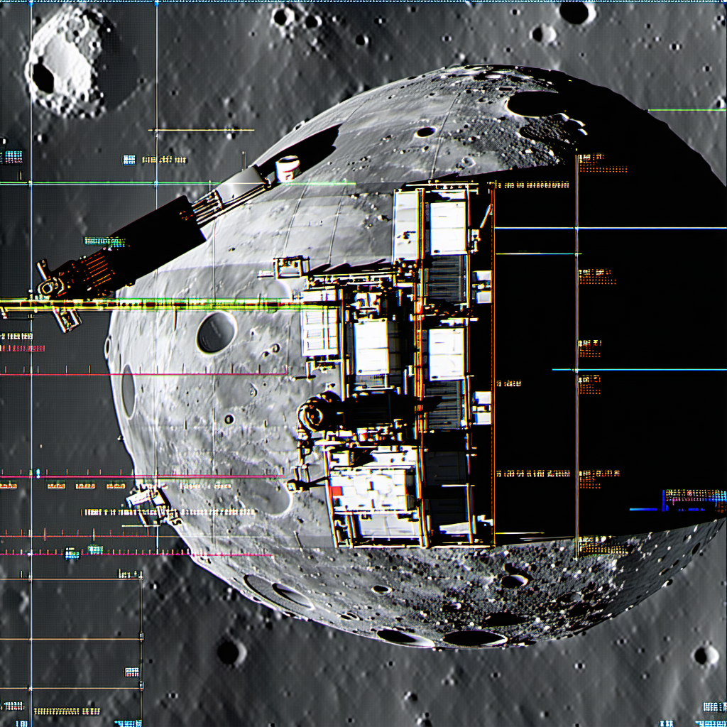 A Large Satellite Is Shown In The Image, With A Space Shuttle Docked To It