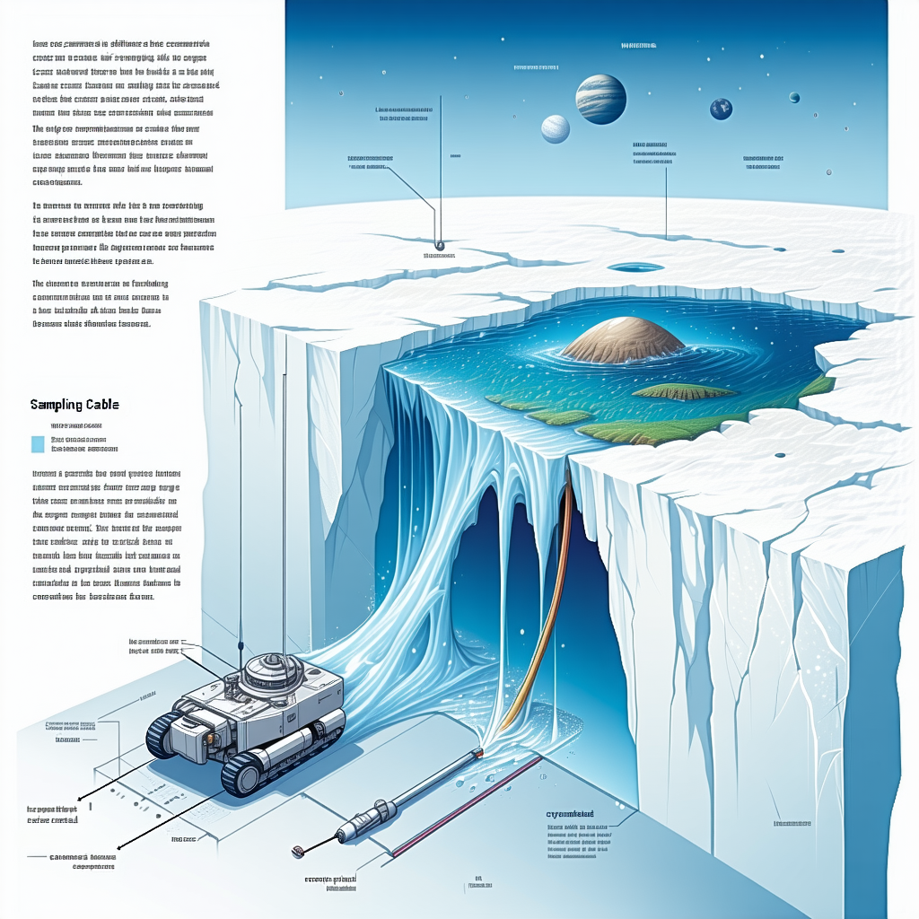A Large Iceberg Is Shown In A Diagram, With A Large Blue Circle In The Middle