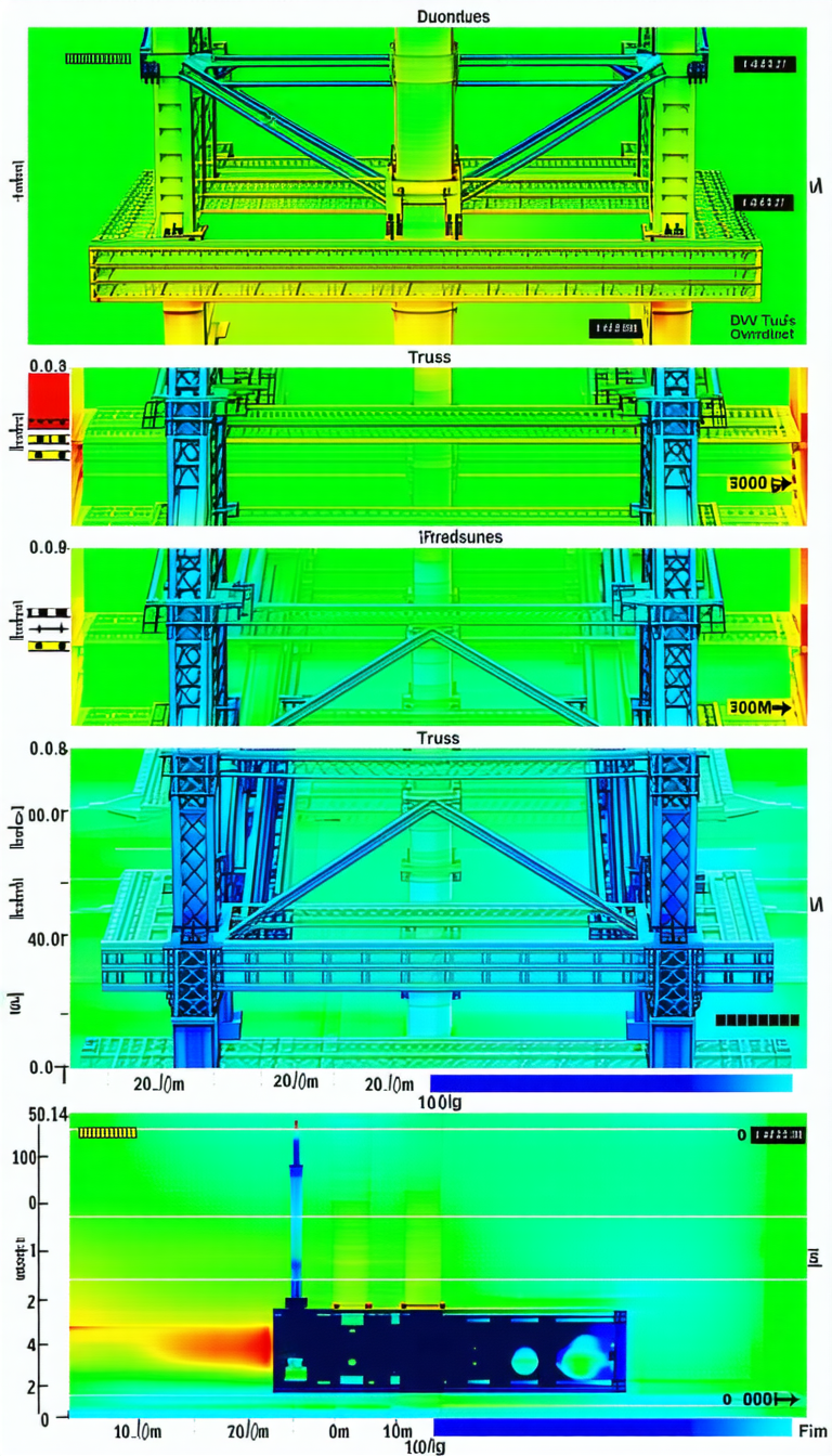 The Image Is A 3d Model Of A Bridge, Showing The Different Parts Of The Structure