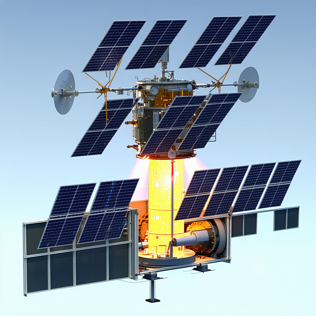 A Space Station With A Large Solar Panel On Its Side