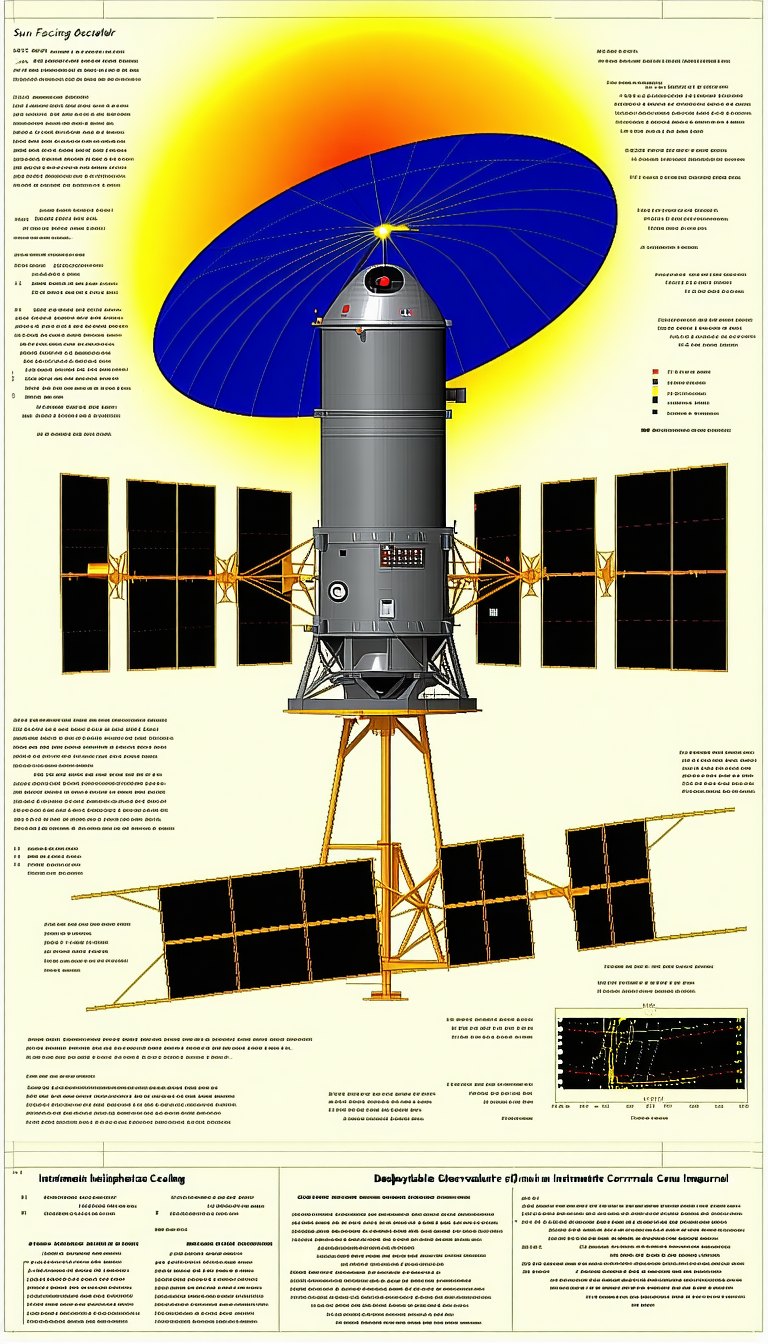 A Space Shuttle Is Shown In A Diagram, With A Large Umbrella-like Structure Above It