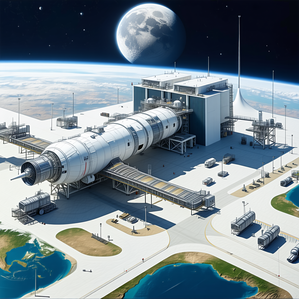 In This Image, There Is A Large Space Station With A Space Shuttle Docked To It
