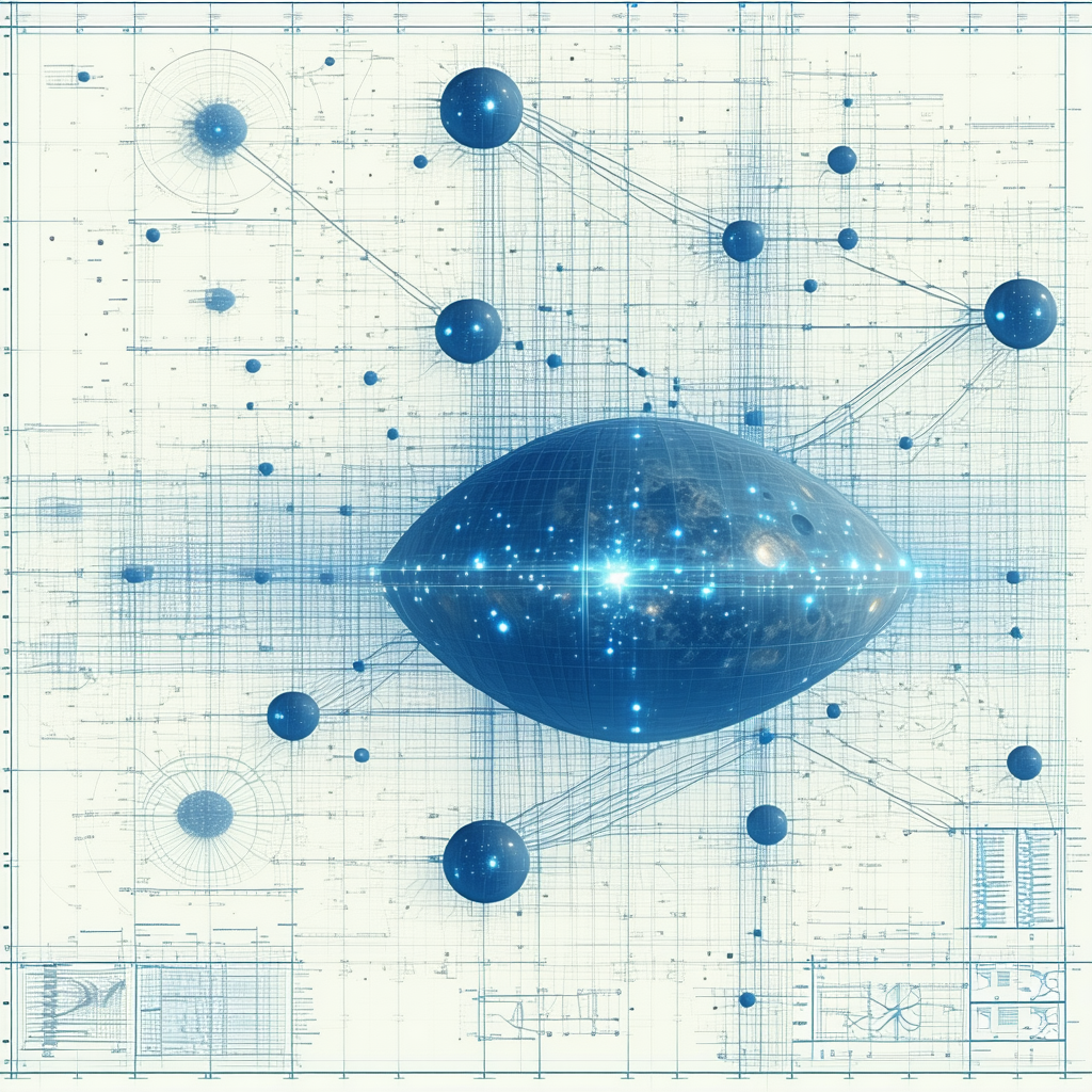 A Blue And White Drawing Of A Football Is Displayed In A Blue And White Grid