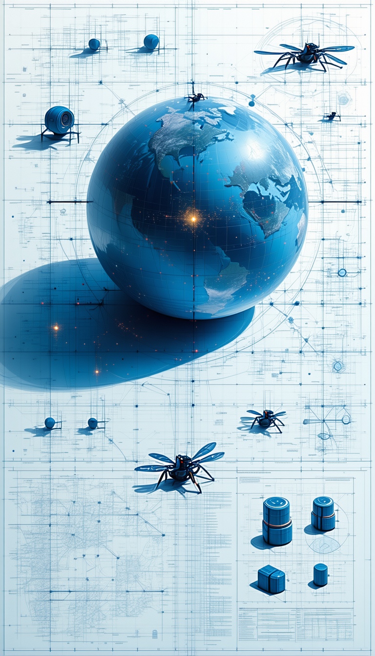 A Blue Globe Of The Earth Is Surrounded By Various Diagrams And Illustrations