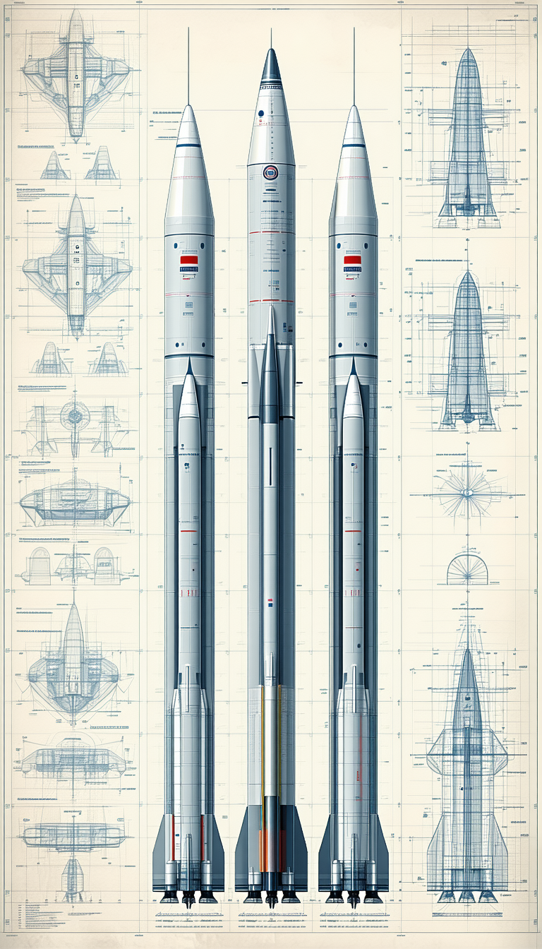 drawing rocket shown