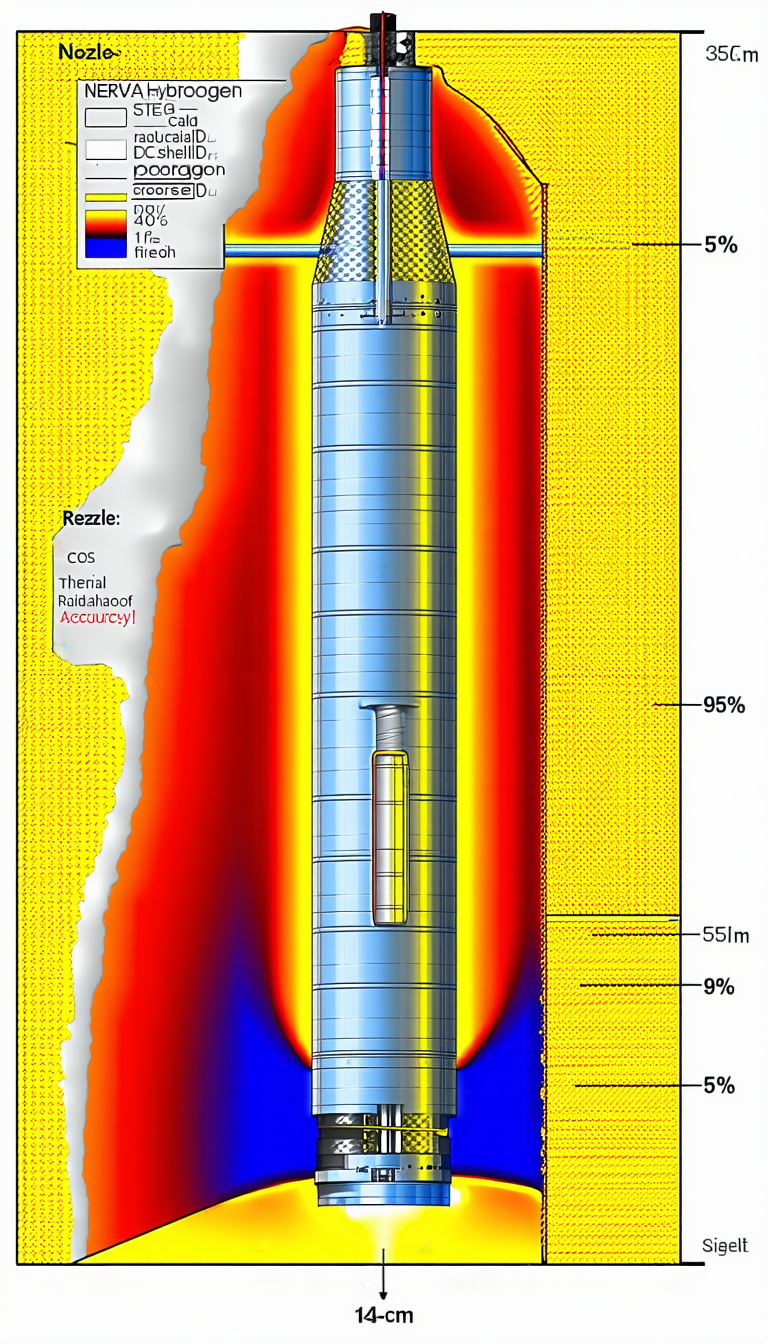 A Large, Blue, Cylindrical Object With A Yellow Line Running Through It