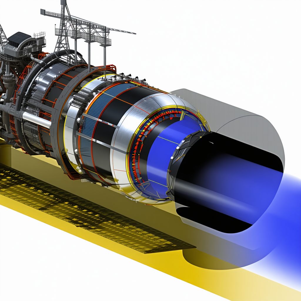 A Large Jet Engine Is Shown In A 3d Model