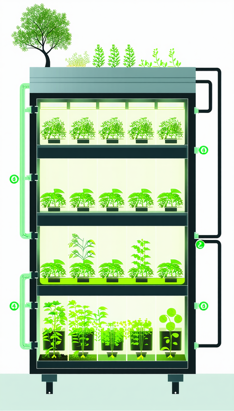 A Large Greenhouse Is Filled With Various Plants, Including A Large Number Of Potted Plants