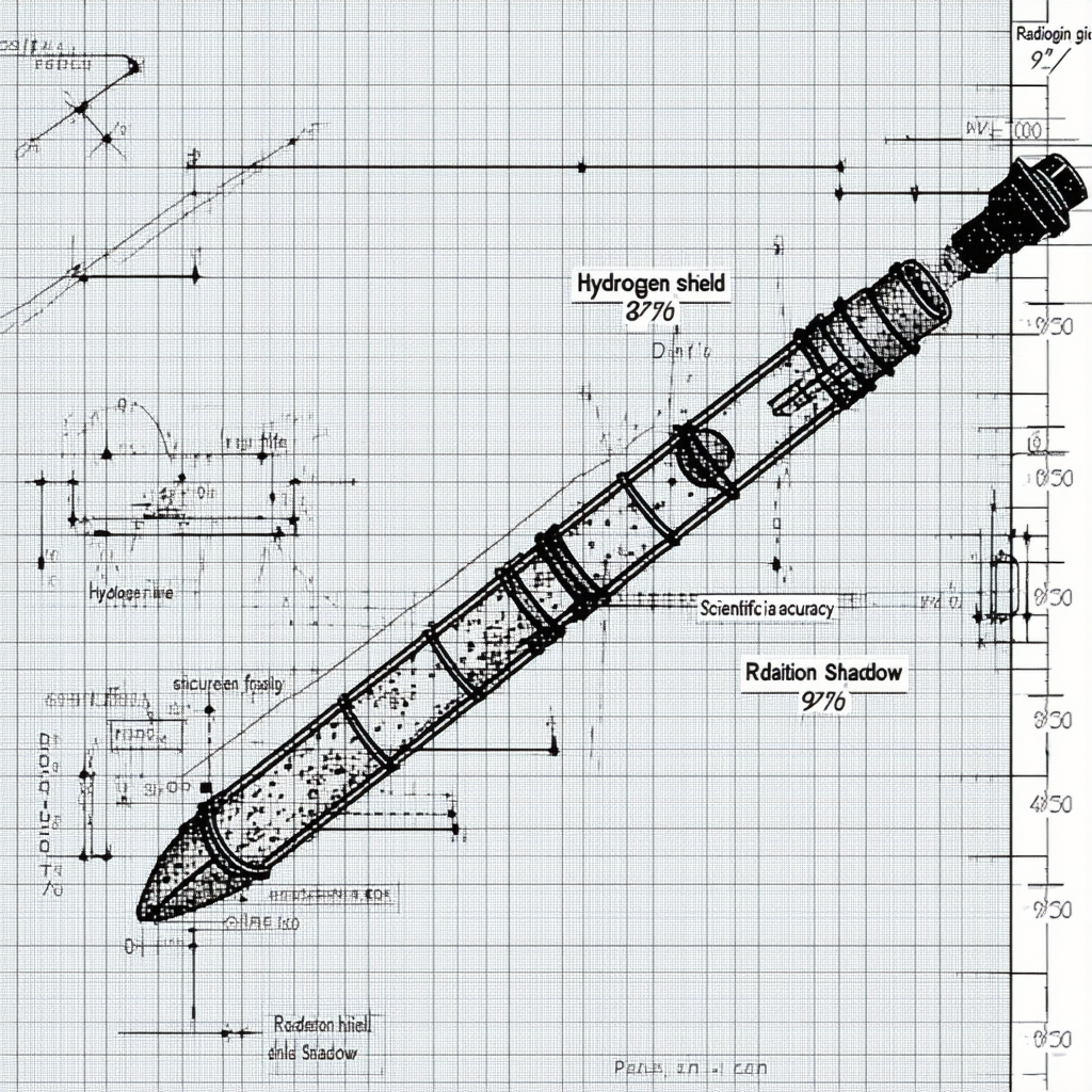 A Drawing Of A Large, Thin, And Long Object Is Displayed On A Piece Of Paper