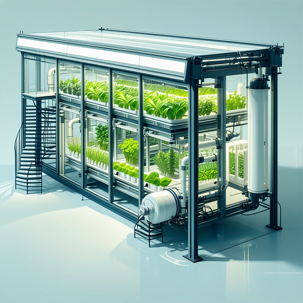 A Large, Modern Greenhouse Filled With Various Plants