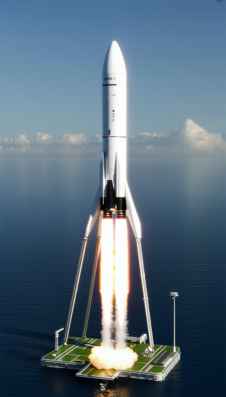 A Rocket Is Seen In The Sky, With Its Tail End Visible