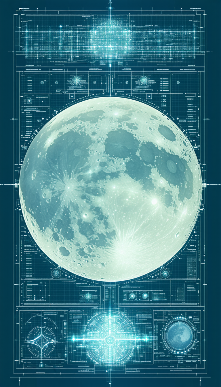 A Blue And White Moon Is Shown In The Image