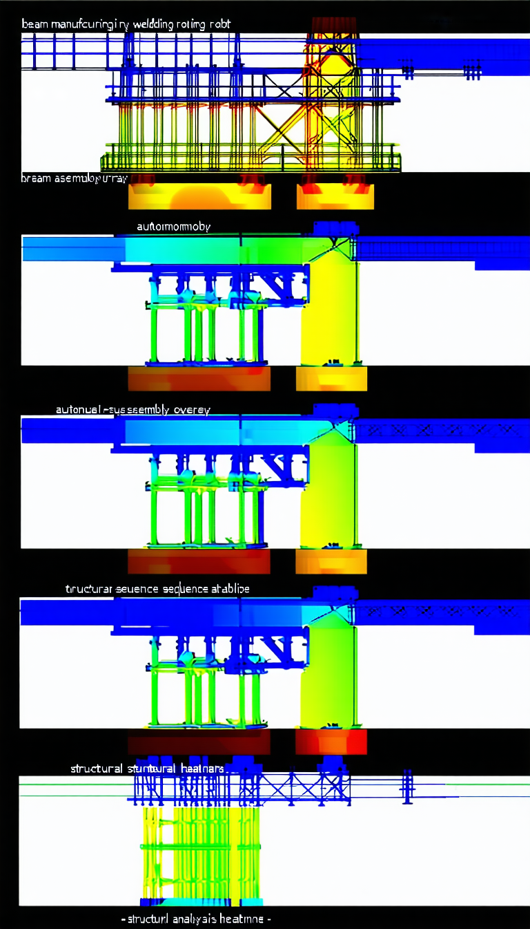 The Image Is A 3d Model Of A Building, Likely A Bridge, With A Focus On Its Structural Elements