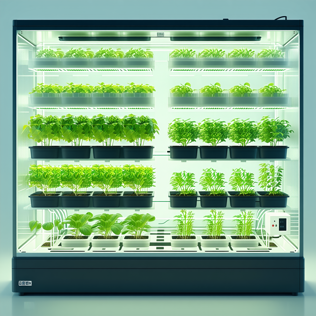 A Large Display Case Filled With A Variety Of Potted Plants