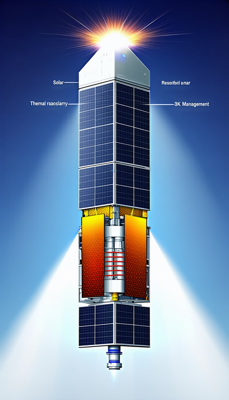 A Large Solar Panel Is Shown In The Image, With A Bright Light Shining On It