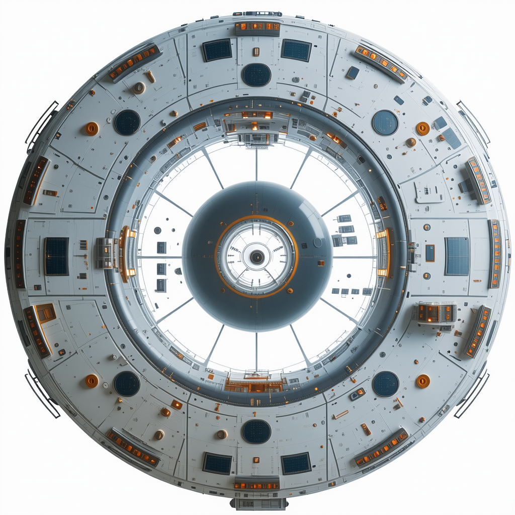 close-up spacecraft, likely space station