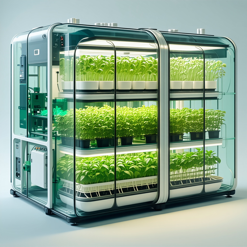A Large Glass Greenhouse Filled With A Variety Of Plants