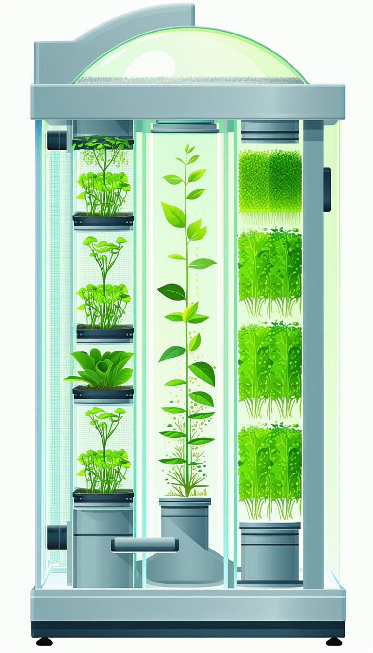 In The Image, There Is A Large Green Plant With A Long Stem, Which Is Growing In A Pot