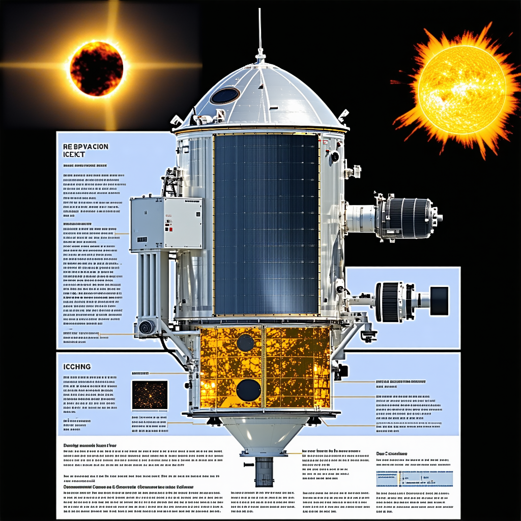 A Large Spacecraft Is Shown In A Diagram, With A Solar Panel On The Side
