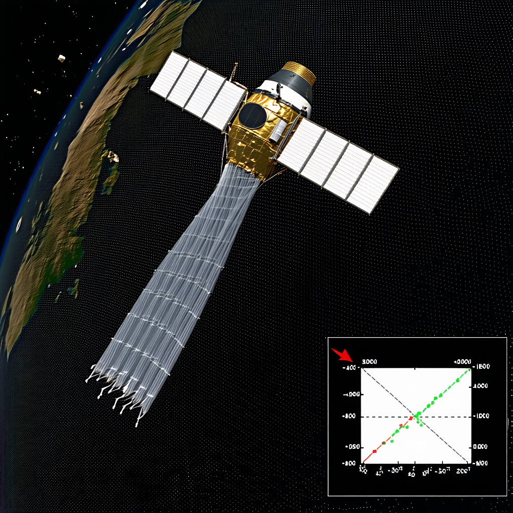 A Spacecraft With A Large Satellite Dish On Top Of It