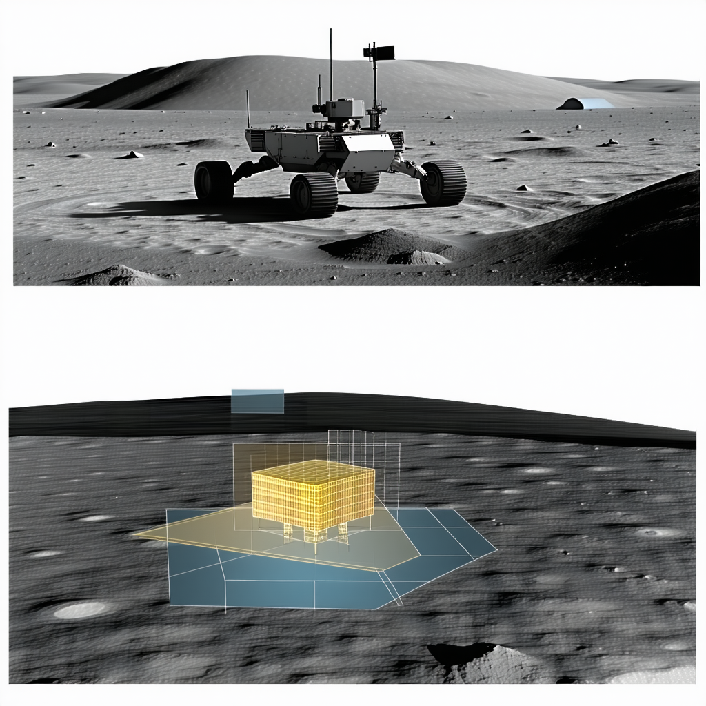 A Robotic Rover On A Barren