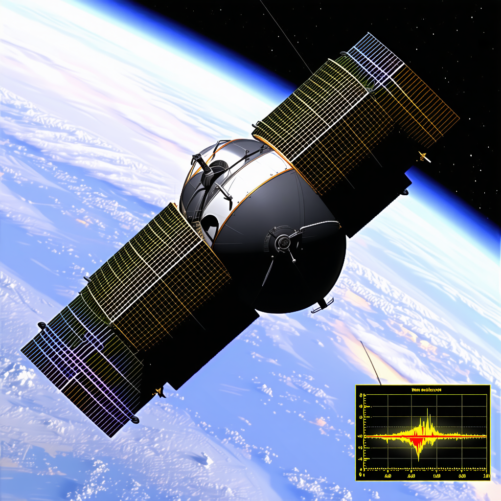 A Spacecraft, Possibly A Satellite, Flying Through The Sky