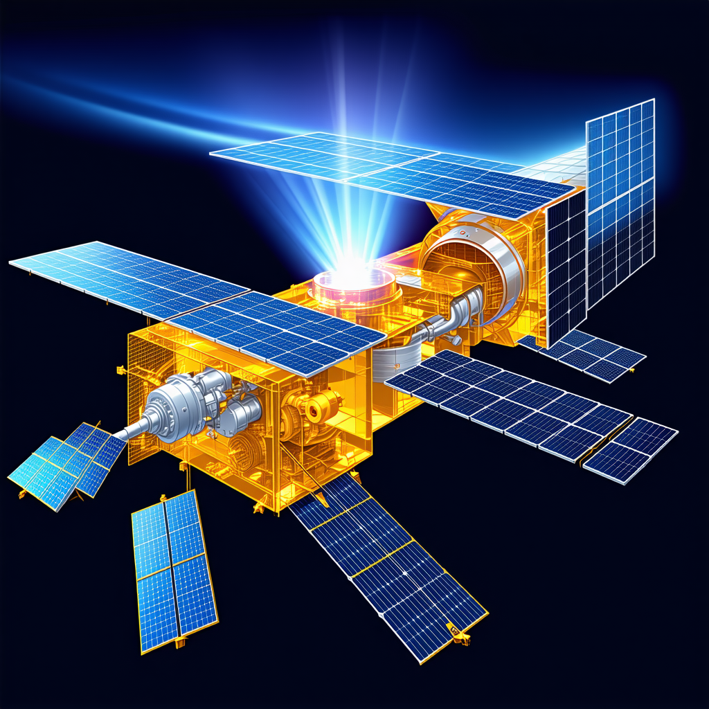 A Spacecraft With A Solar Panel On Its Side