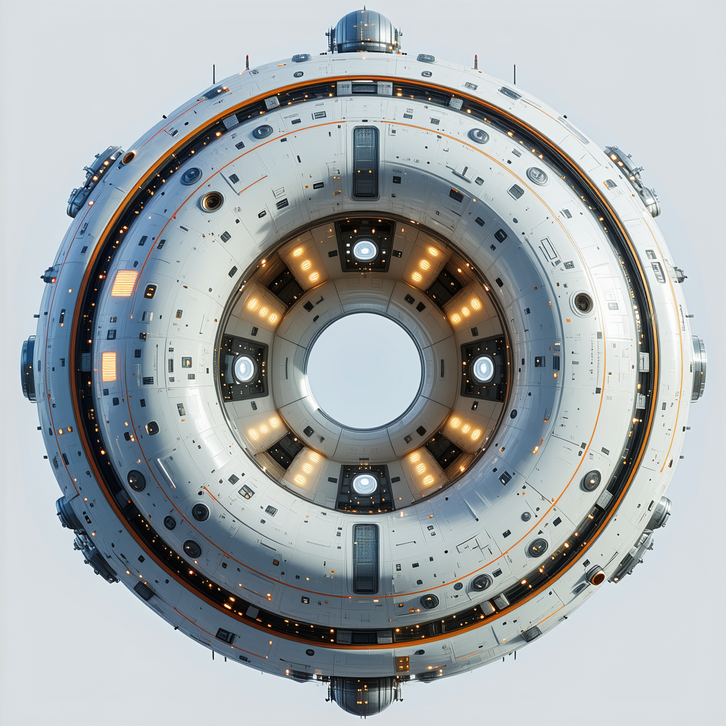 A Large, Round, White Structure With A Central Hole