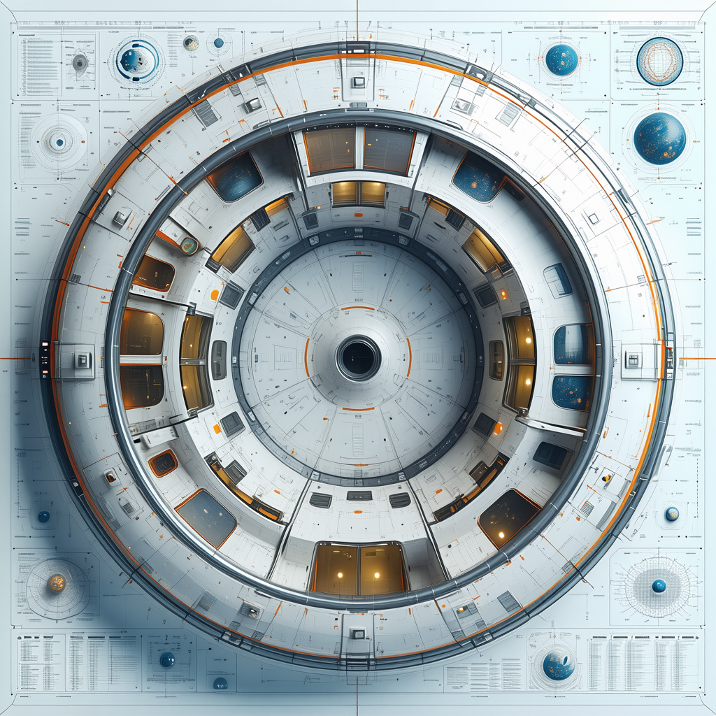 The Image Is A 3d Model Of A Spacecraft, Showcasing Its Interior And Exterior